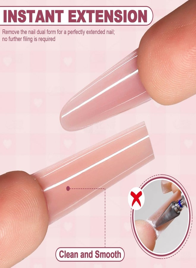 Plman 240 PCS Sandwich Nail Dual Forms, Nail Extension Kit for Beginner & Professional, 14 Sizes Dual Form for Polygel and Builder Gel, Salon and Home DIY Nail Art Tools (Trapezoidal) - Image 5
